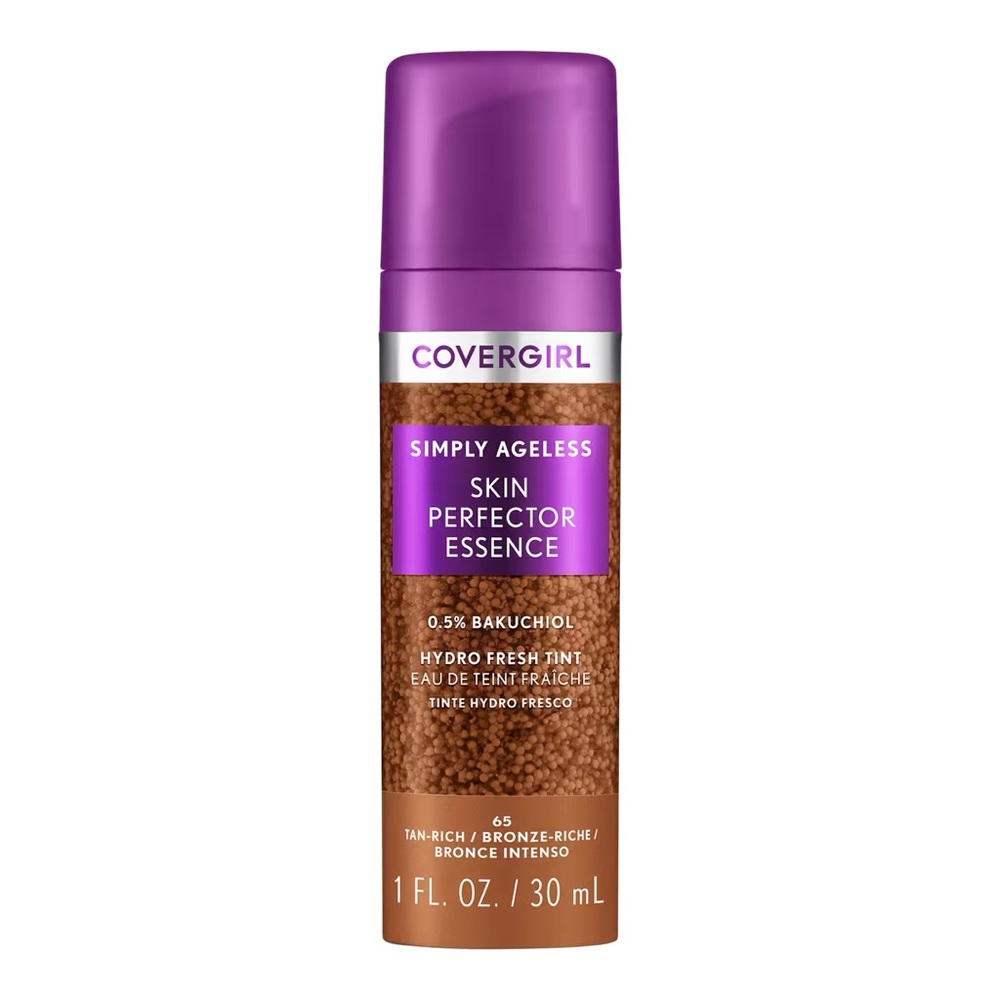 CoverGirl Simply Ageless Skin Perfector Essence Foundation - 65 Tan Rich, NEW